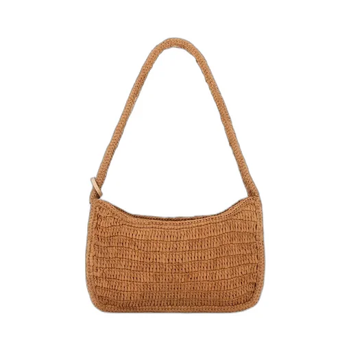 Open Top Interwoven Shoulder Bag