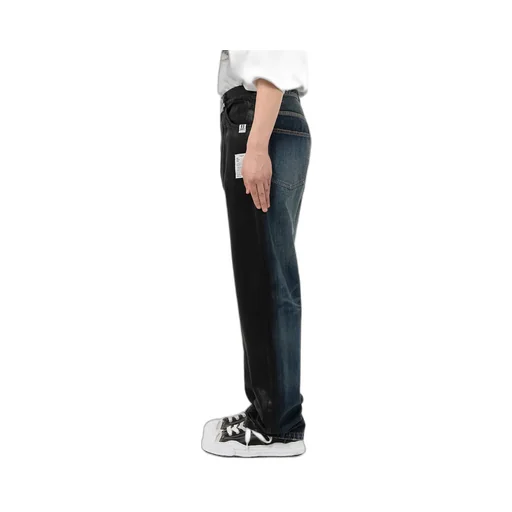 Two-Tone Coated Jeans