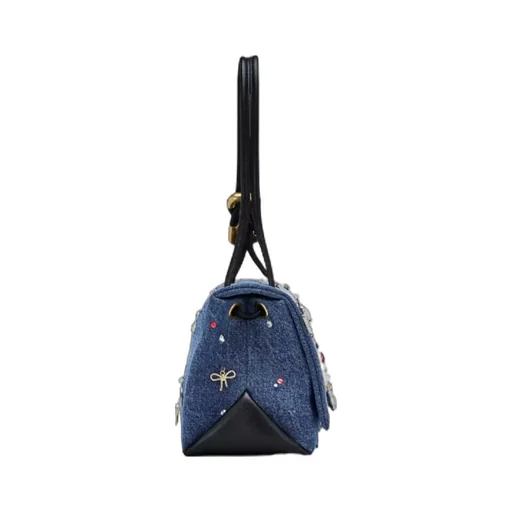 The Trinket Charm Denim Large Dual Bag