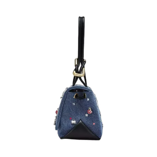 The Trinket Charm Denim Large Dual Bag