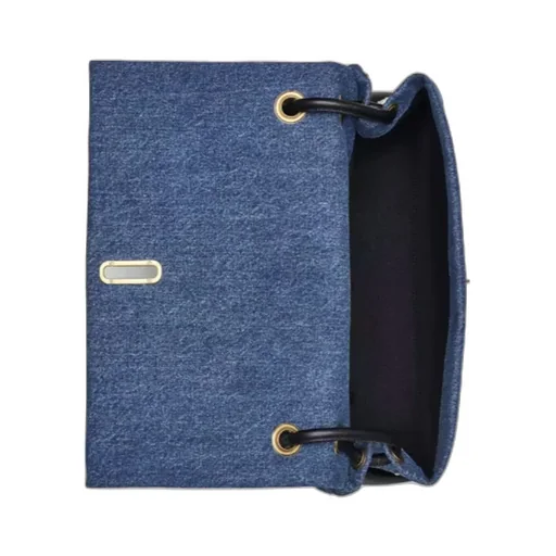 The Trinket Charm Denim Large Dual Bag