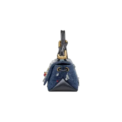 The Trinket Charm Denim Large Dual Bag