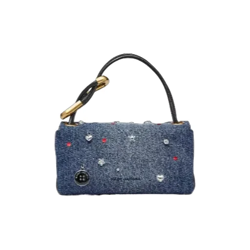 The Trinket Charm Denim Large Dual Bag
