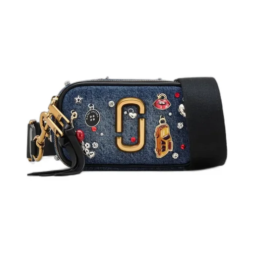 The Trinket Charm Denim Snapshot Bag