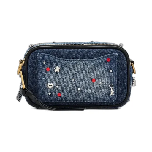 The Trinket Charm Denim Snapshot Bag