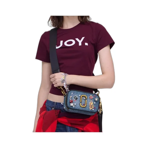 The Trinket Charm Denim Snapshot Bag