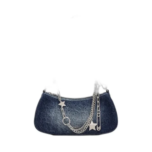 The Faded Denim Charm Shoulder Bag