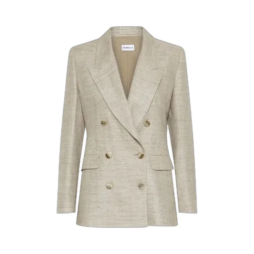Double-Breasted Linen Blazer
