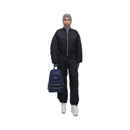The Biker Logo-Patch Zipped Large Backpack