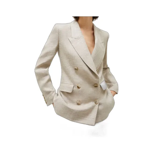 Double-Breasted Linen Blazer