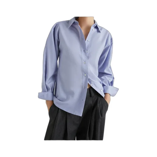 Flared Poplin Shirt