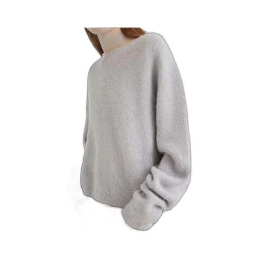 Stretch Alpaca Crew-Neck Sweater