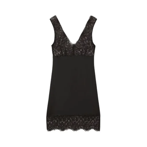 Sleeveless Dress With Lace Details