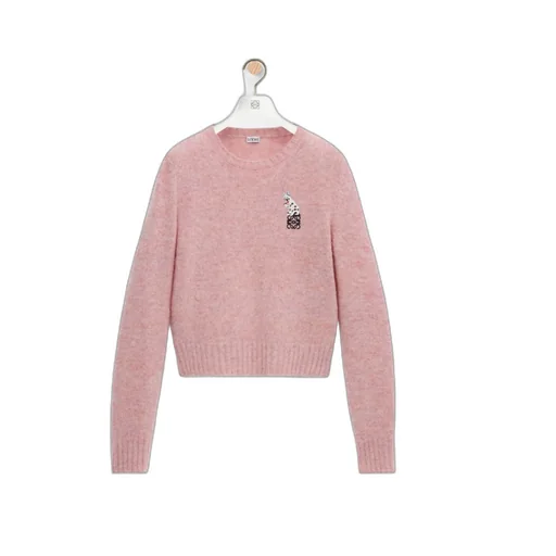 Futuristic Cat Embroidered Jumper