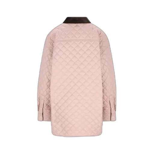 Collared Button-Up Quilted Jacket