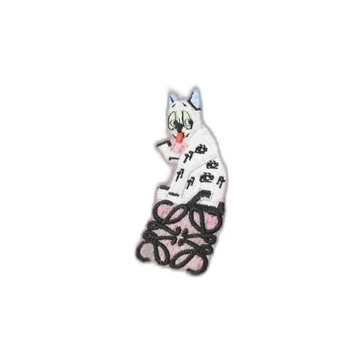 Futuristic Cat Embroidered Jumper