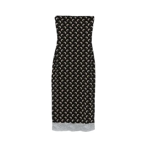 Moon-Print Midi Dress