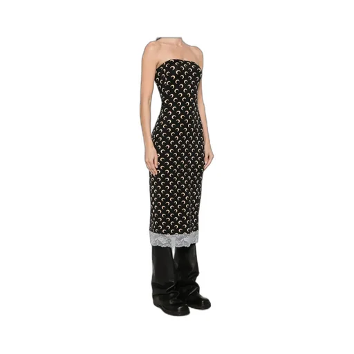 Moon-Print Midi Dress