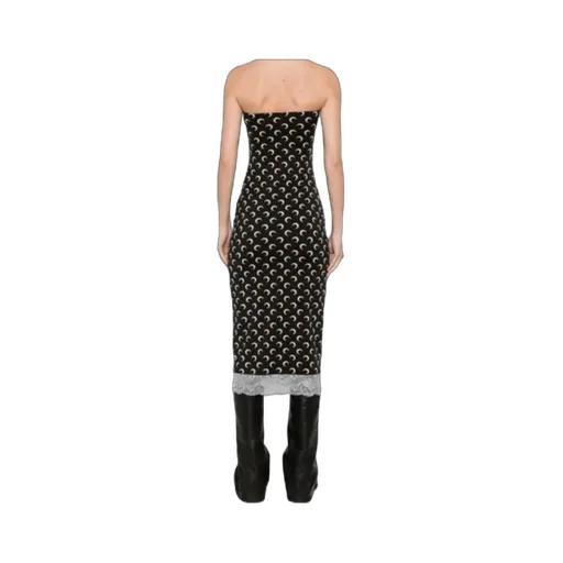 Moon-Print Midi Dress