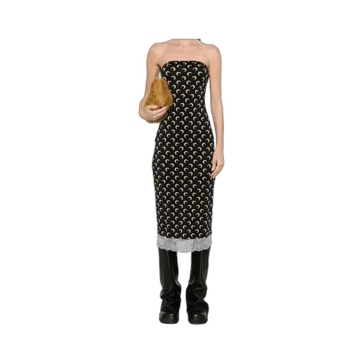 Moon-Print Midi Dress