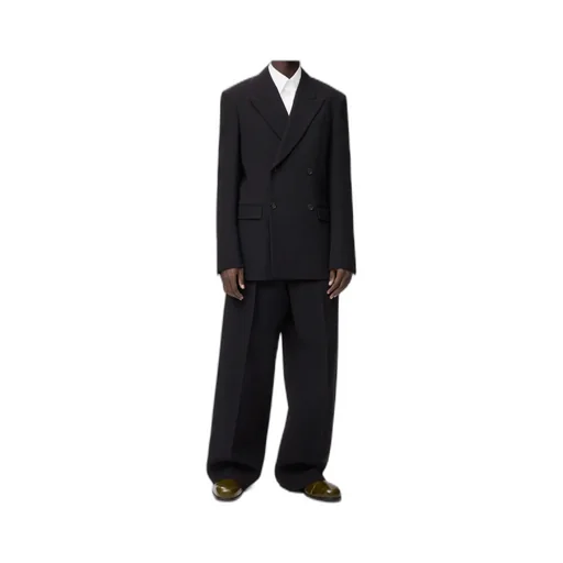 Wide Leg Trousers In Wool