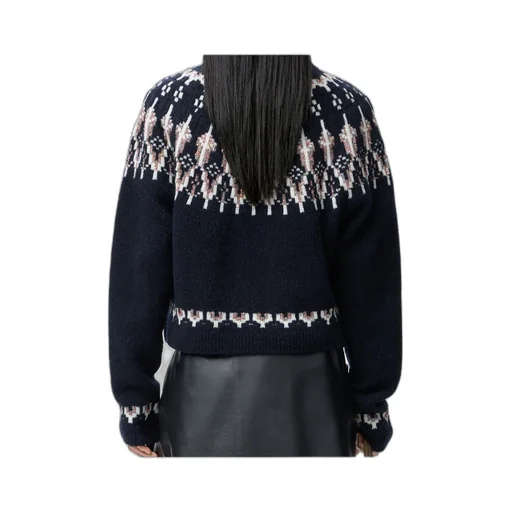 Fair Isle Pattern Crewneck Jumper