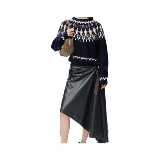 Fair Isle Pattern Crewneck Jumper