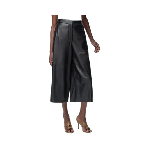 Cropped Trousers In Nappa Lambskin