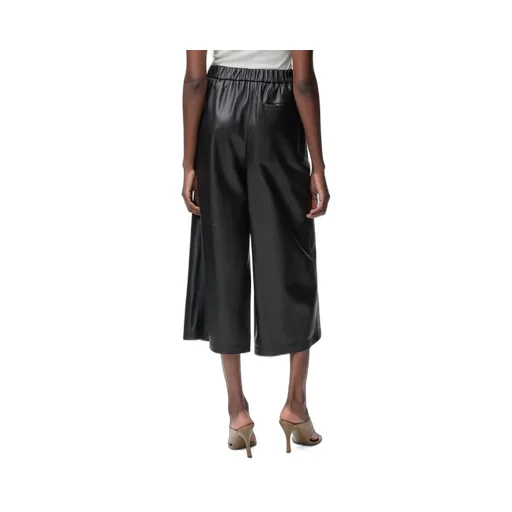 Cropped Trousers In Nappa Lambskin