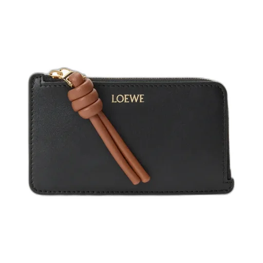 Knot Coin Cardholder In Shiny Nappa Calfskin