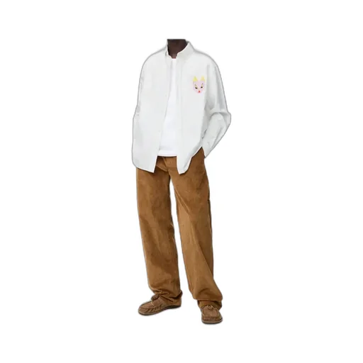 Futurist Cat Embroidered Shirt