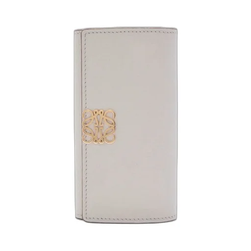 Anagram Key Case In Pebble Grained Calfskin