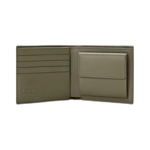 Bifold Coin Wallet In Satin Calfskin
