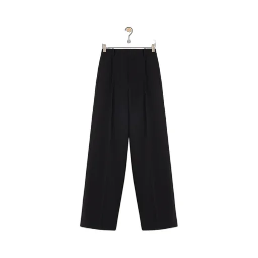 Wide Leg Trousers In Wool