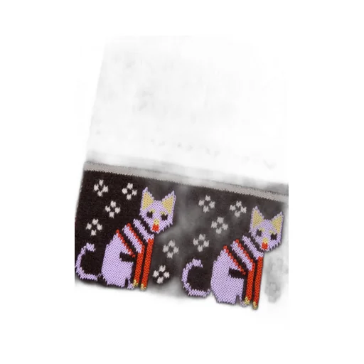 Cat-Motif Patterned Scarf