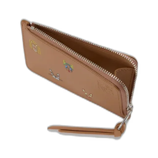 Zipped Animals-Print Wallet