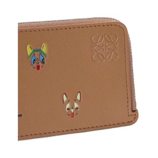 Zipped Animals-Print Wallet