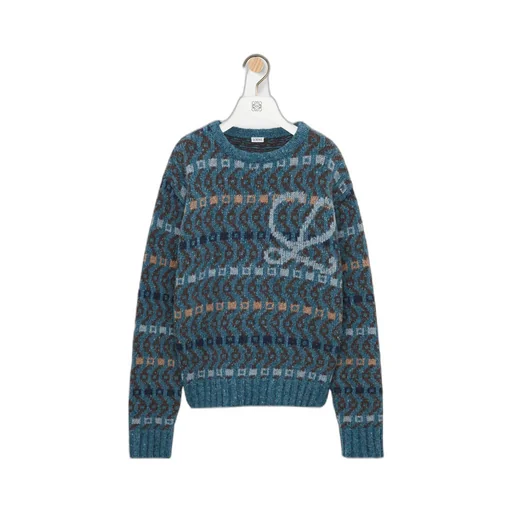 Long-Sleeved Wool Blend Sweater