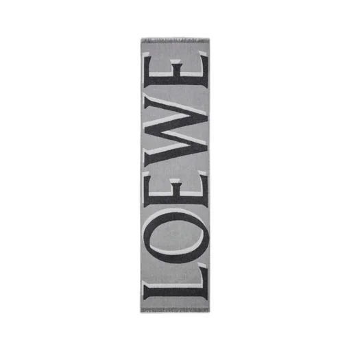 Logo Printed Frayed Edge Scarf