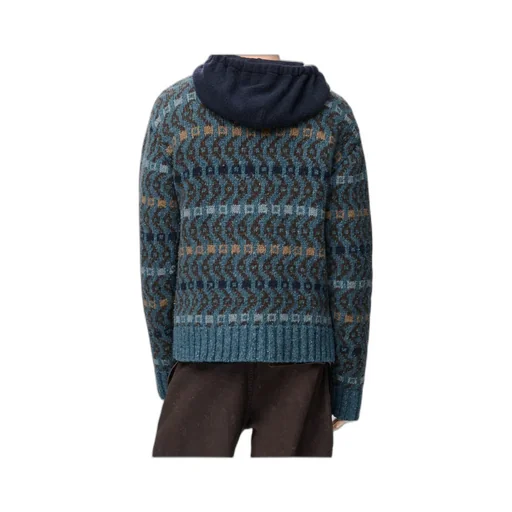 Long-Sleeved Wool Blend Sweater