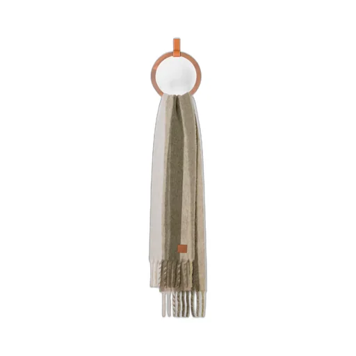 Fringed-Edge Striped Scarf