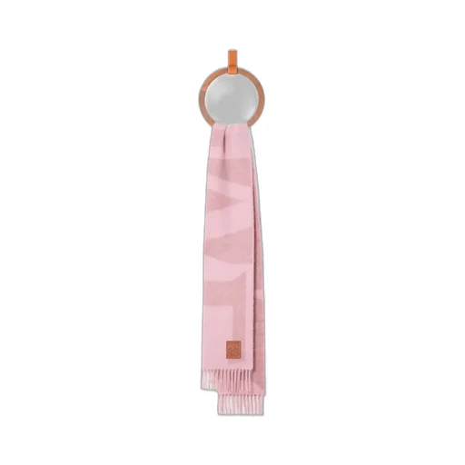 Logo Patch Fringed Scarf