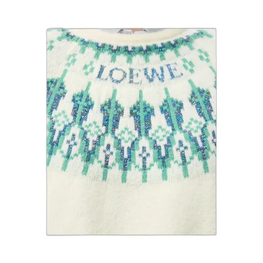 Fair Isle Pattern Crewneck Jumper