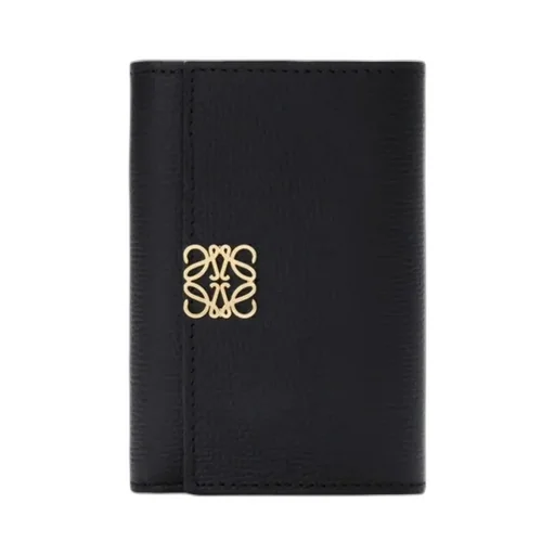 Anagram Small Vertical Wallet In Pebble Grained Calfskin