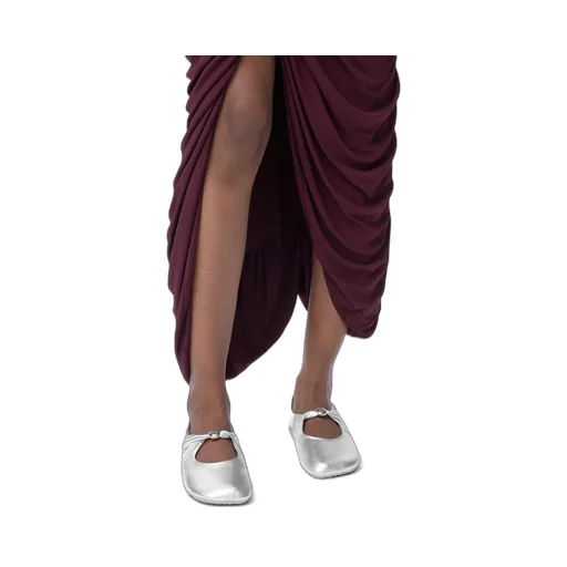 Pebble Metallic Effect Ballerina Shoes