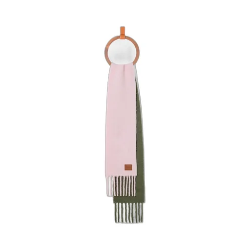 Logo Patch Fringed Scarf