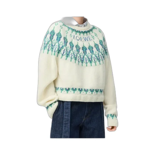 Fair Isle Pattern Crewneck Jumper