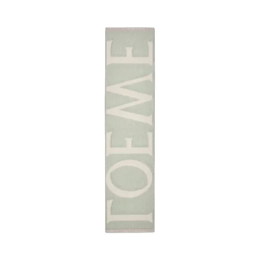 Logo Printed Frayed Edge Scarf