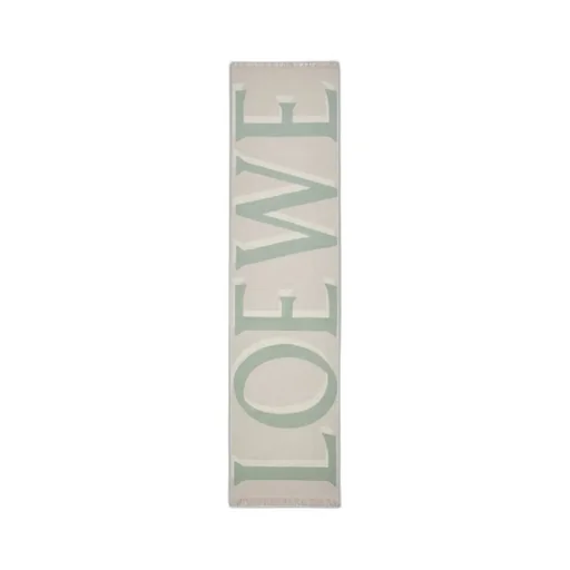 Logo Printed Frayed Edge Scarf