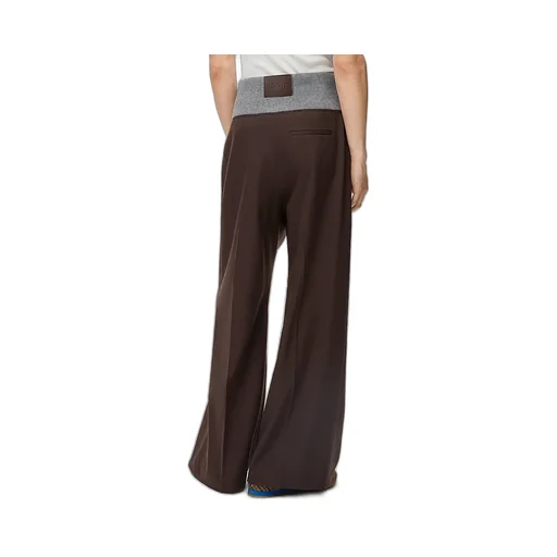 Pleated Elastic-Waist Trousers